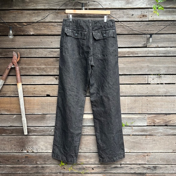 Imogen + Willie - Blake military trouser in washed black denim - Size W32 L26 - Picture 6 of 12